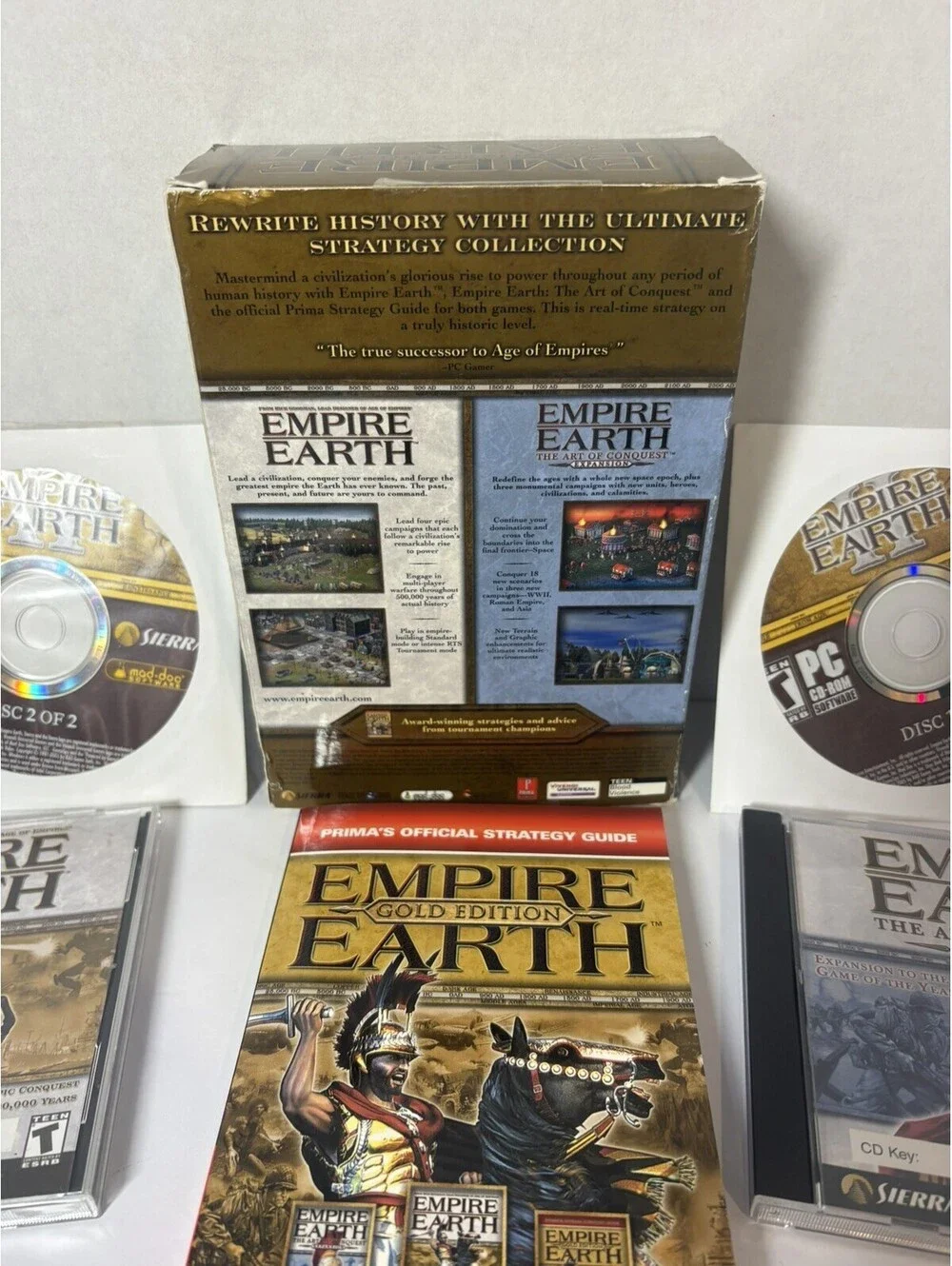 Empire Earth Gold Edition (PC, 2003) The Art Of Conquest Expansion & Guides Maps